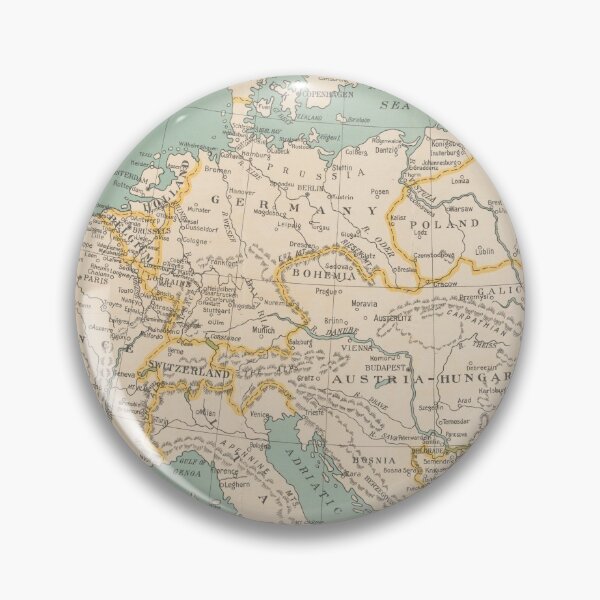 Item preview, Old European Map (1913) Vintage European Continent Atlas designed and sold by BravuraMedia.