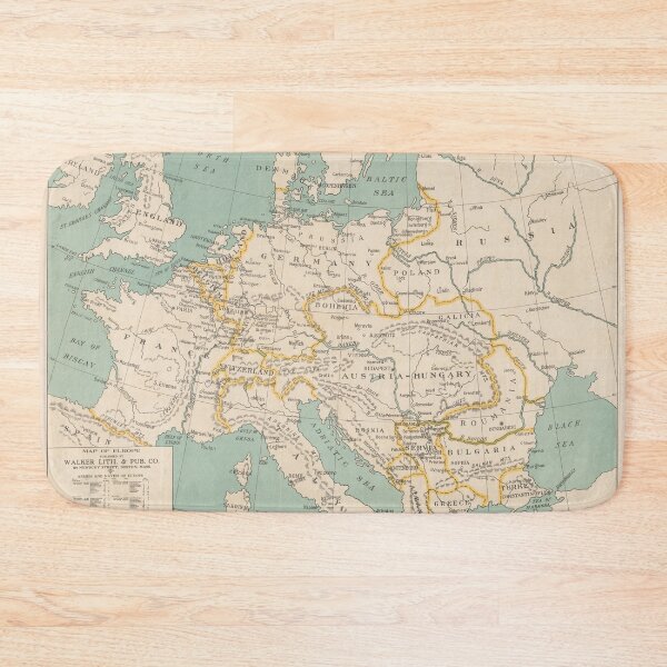 Item preview, Old European Map (1913) Vintage European Continent Atlas designed and sold by BravuraMedia.