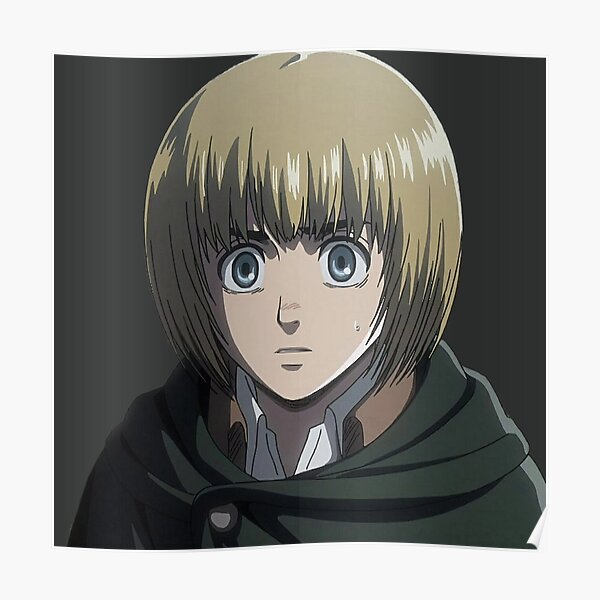 Armin Arlert Attack On Titan Poster For Sale By Kawaiicrossing Redbubble 