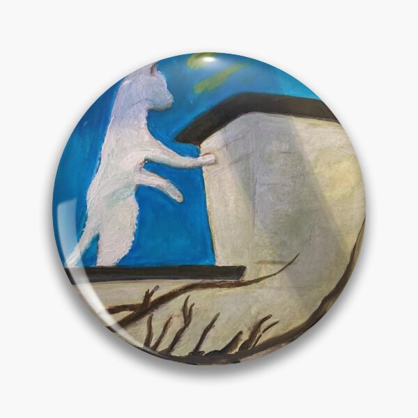 Item preview, cat looking at the moon  designed and sold by MariekeJanssen.