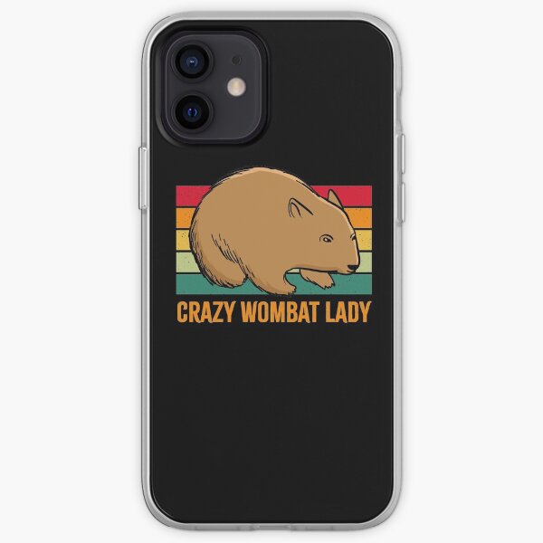 Crazy Wombat Lady Retro Vintage iPhone Soft Case