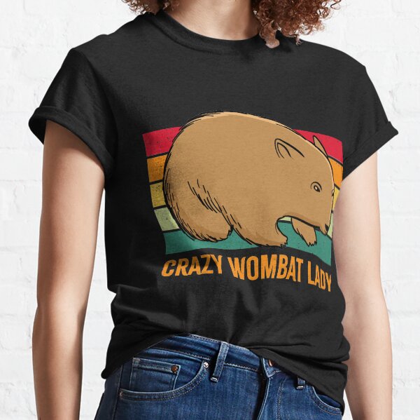 Crazy Wombat Lady Retro Vintage Classic T-Shirt