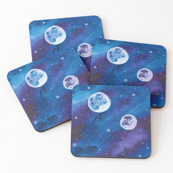Item preview, Two Blue Galaxy Planets designed and sold by galleasstudio.