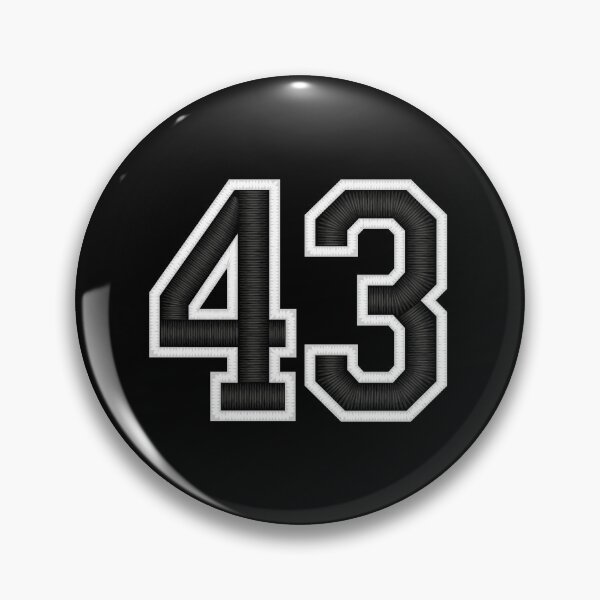 Item preview, 43 Black Jersey Sports Number forty-three Football 43 designed and sold by elhefe.