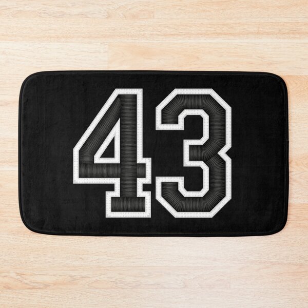 Item preview, 43 Black Jersey Sports Number forty-three Football 43 designed and sold by elhefe.