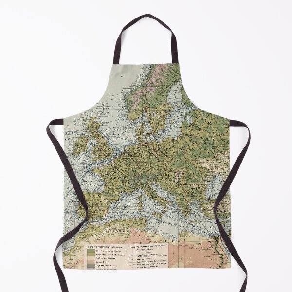 Item preview, Old Europe Commercial Route Map (1907) Vintage European Nautical Chart designed and sold by BravuraMedia.