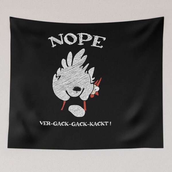 Item preview, Nope-poop-cackling chicken lays battered egg designed and sold by Shirt-Designs.