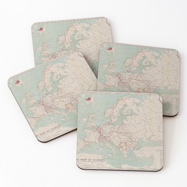 Item preview, Old Europe WWI Map (1914) Vintage European World War I Atlas designed and sold by BravuraMedia.