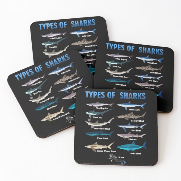 Item preview, Types Of Sharks Educational Colorful Ocean Fish designed and sold by FucaGirl.