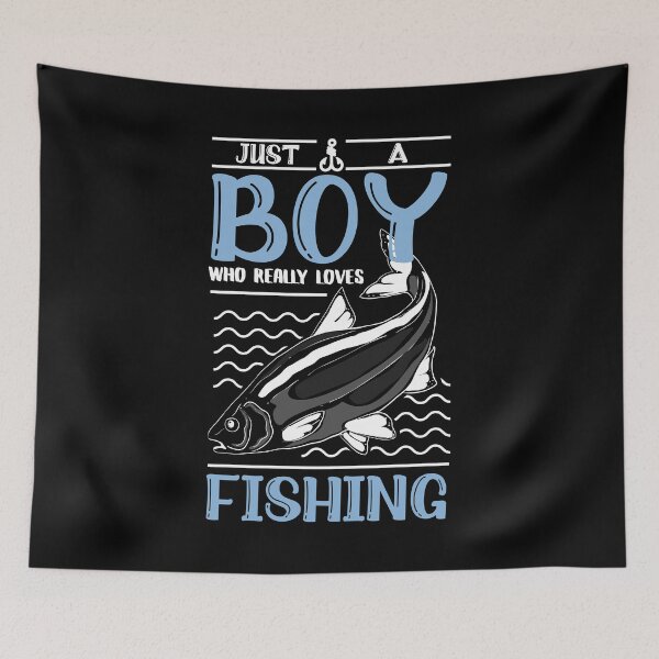Item preview,  Fishing Boy Who Really Loves Fishing Rod Blue designed and sold by kristazzsa112.