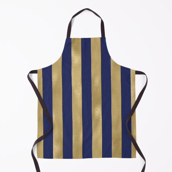 Item preview, Navy Blue and Gold Metallic Vertical Stripes designed and sold by Amy Brinkman.
