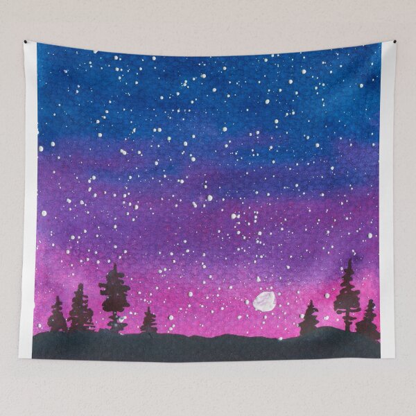 Item preview, Night Sky with the Moon designed and sold by galleasstudio.