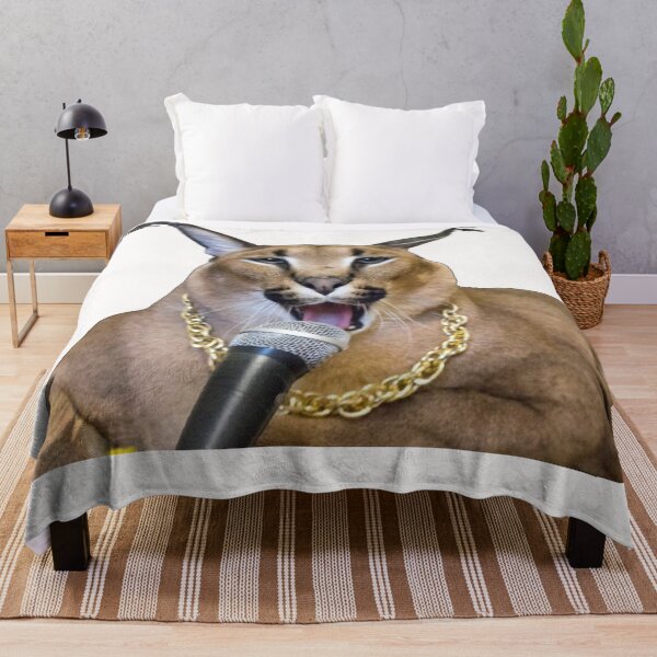 Big Floppa Throw Blanket