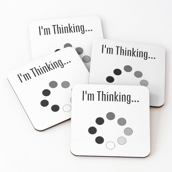 Item preview, Iam thinking - busy thinking - brain freeze designed and sold by For the love of Pixels.