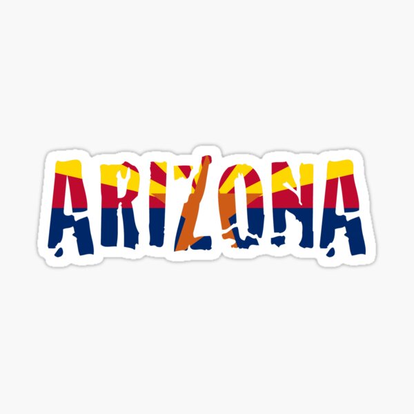 Arizona Word Flag Sticker