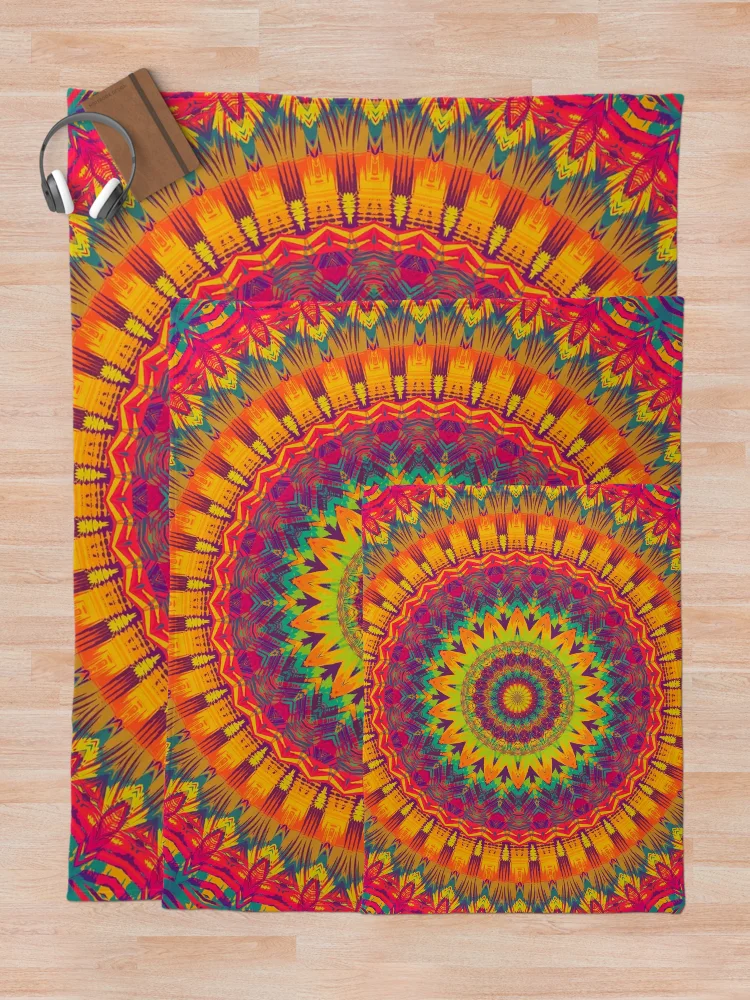 Thumbnail 5 of 6, Throw Blanket, Mandala 92 designed and sold by Mandala Of Life.