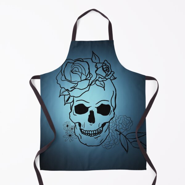 Item preview, Blue Gradient Skull and Roses designed and sold by MqBelle.