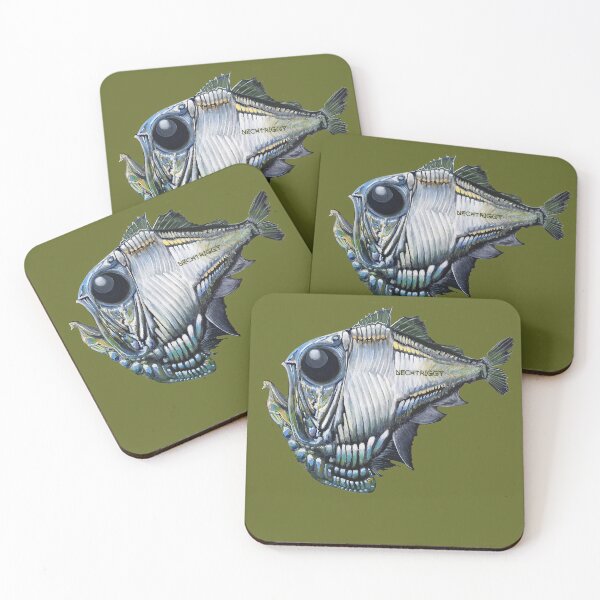 Item preview, DEEP SEA HATCHET FISH painting by nechtriggy designed and sold by nechtriggy.