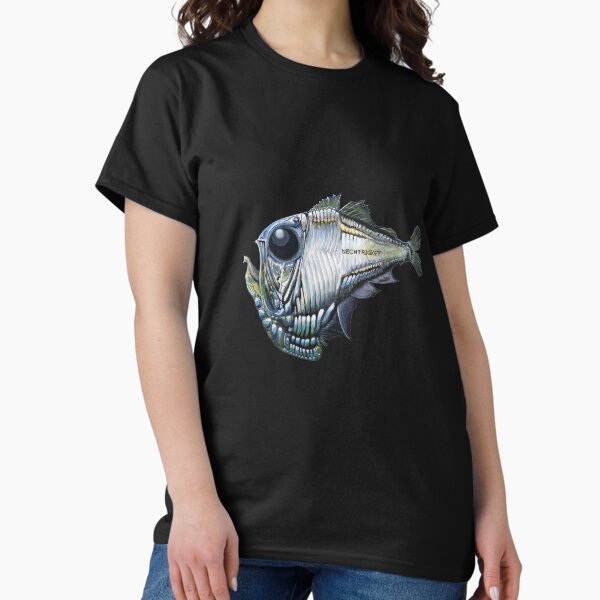 Item preview, DEEP SEA HATCHET FISH painting by nechtriggy designed and sold by nechtriggy.