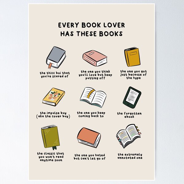 Item preview, Books every book lover has (v2) designed and sold by indiebookster.