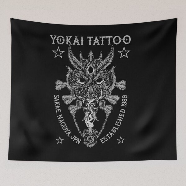 Item preview, Japanese Yokai Demon, Oni Devil Tattoo Design, Sakae, Nagoya, Japan designed and sold by Proverbial Wisdom Design.
