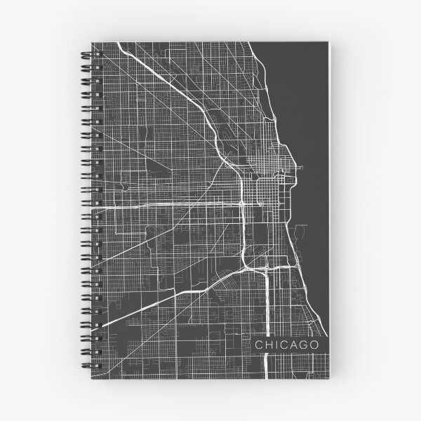 Item preview, Chicago Map, USA - Gray designed and sold by MainStreetMaps.