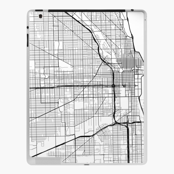 Illinois 1800s Historical Map Black and White Spiral Notebook by