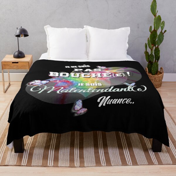 Item preview, Deaf & Hard Hearing Disability Support Rainbow Butterflies Calligraphy on black designed and sold by Jolly-Yosei.