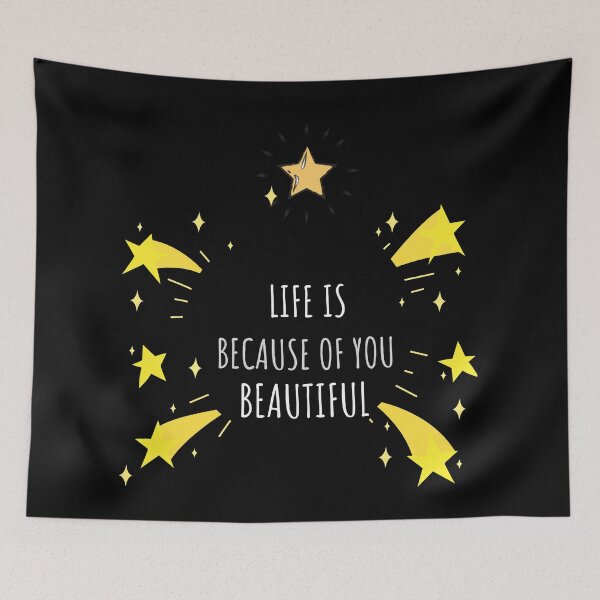 Item preview, Life is beautiful because of you love quotes - relationship synonyms, relationship quote, relationship meme, relationship advice, relationship gifts, couple gifts designed and sold by mr&mrsmalik malik.