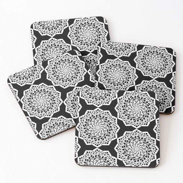 Item preview, White mosaic mandala pattern designed and sold by Ingrid Kumar.