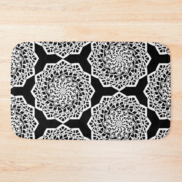 Item preview, White mosaic mandala pattern designed and sold by Ingrid Kumar.