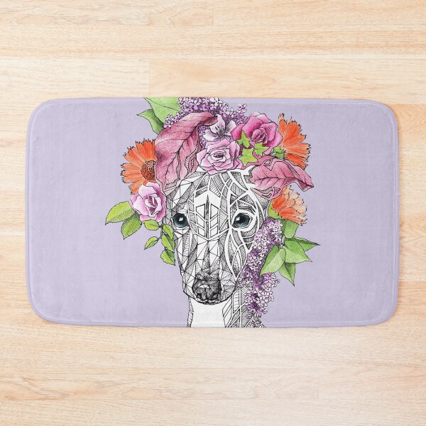 Item preview, Italian greyhound Whippet Dog with Flowers Animal art designed and sold by edrawings38.
