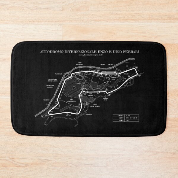 Item preview, Autodromo Internazionale Enzo e Dino Ferrari (Imola) - White Stencil-No Background designed and sold by BGALAXY.