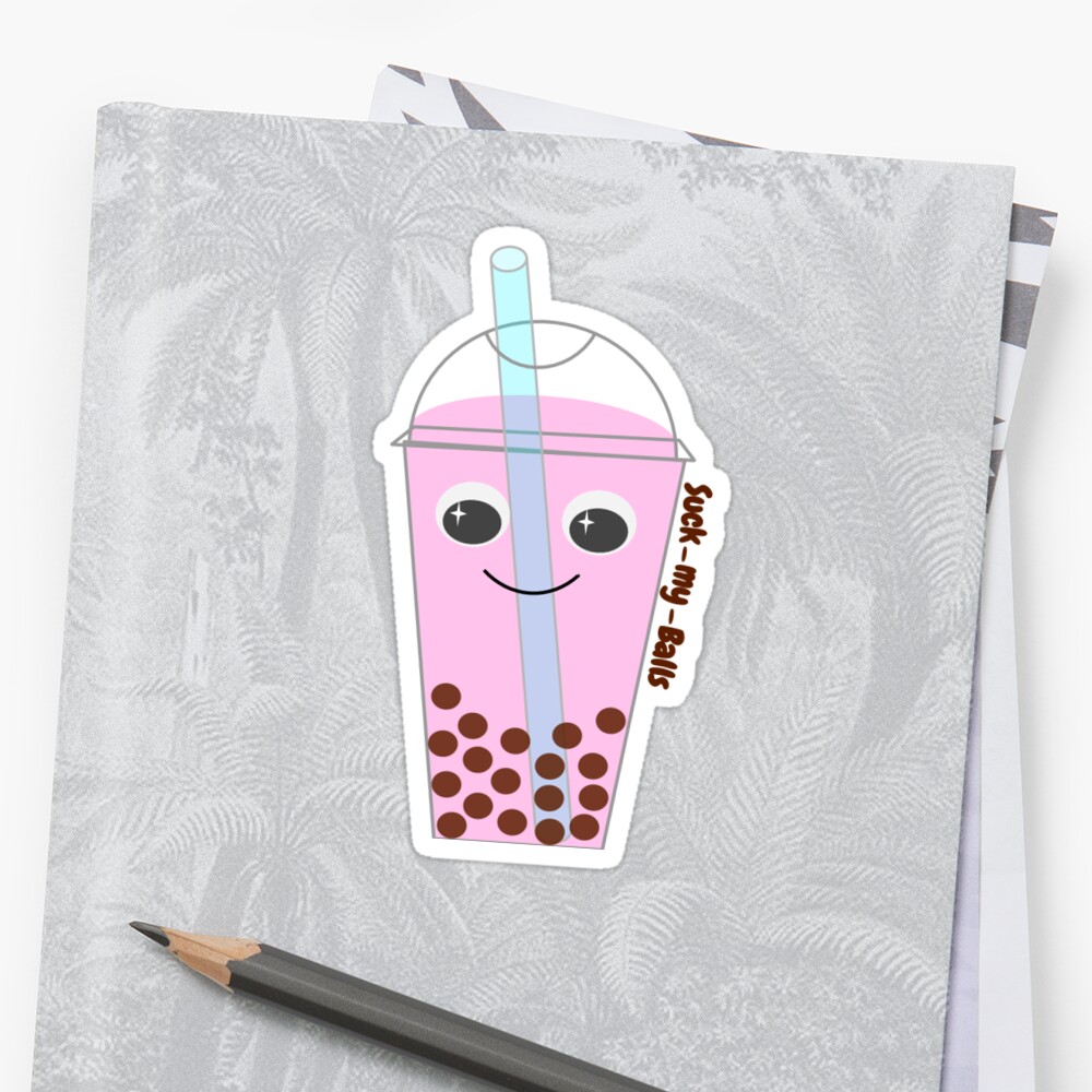 Bubble Tea Sticker By Dankphoebe Redbubble