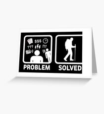 Tarjeta de felicitación Problema de senderismo resuelto