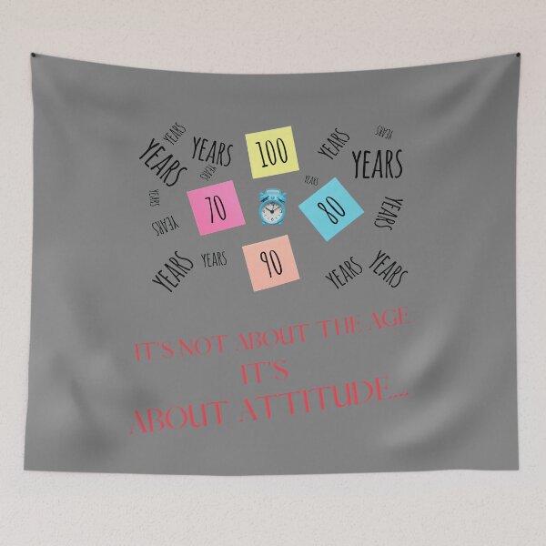 Item preview, Funny It's Not About The Age It's About Attitude Design designed and sold by VandJStore.