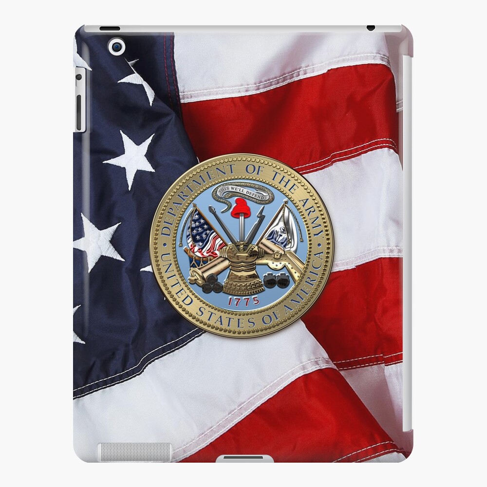 U. S. Army Seal over American Flag Greeting Card for Sale by Serge  Averbukh