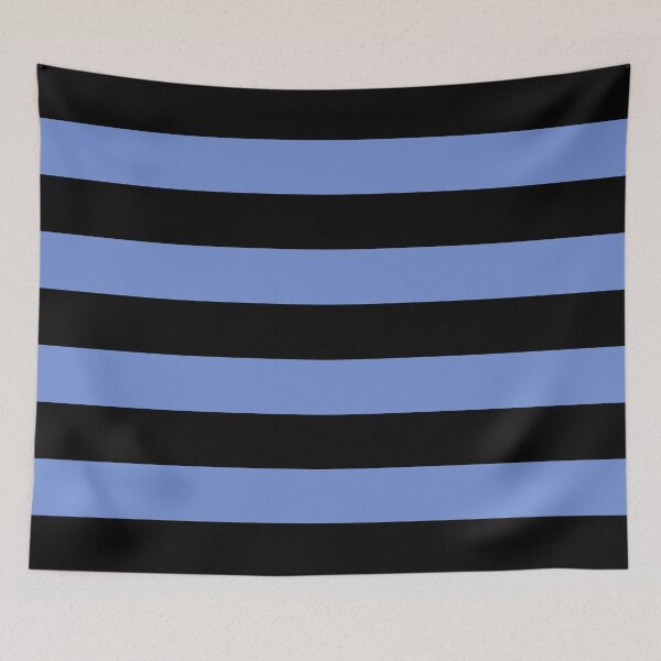 Item preview, Medium DANUBE BLUE and BLACK Horizontal STRIPES designed and sold by RachelMacht.