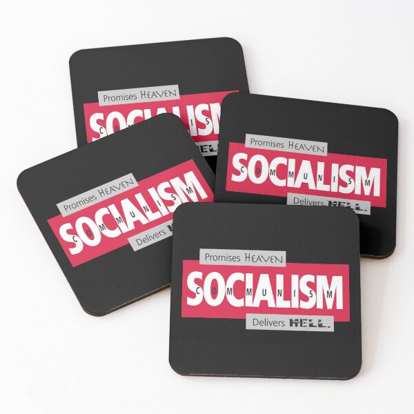 Item preview, ANTI SOCIALISM on black field designed and sold by skRB.
