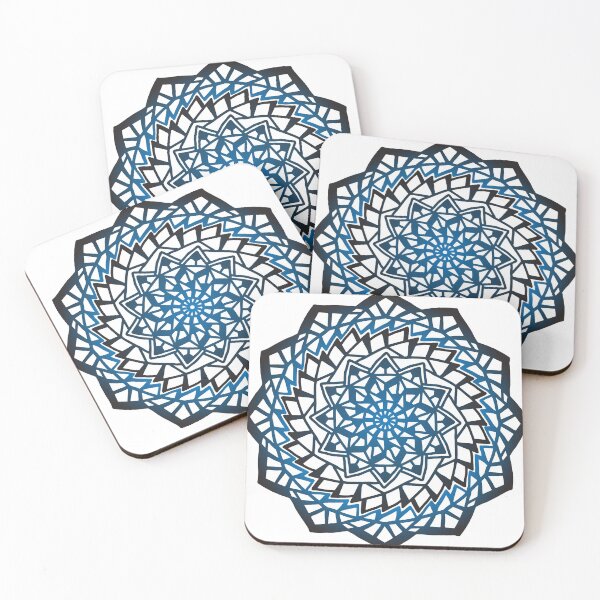 Item preview, blue gradient mosaic mandala designed and sold by Ingrid Kumar.
