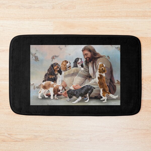 Item preview, God surrounded by Cavalier Dog angels Gift for you - Jesus Cavalier Dog designed and sold by Susanspy007.