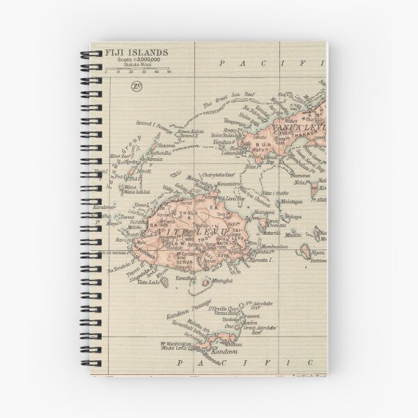 Item preview, Old Fiji Map (1919) Vintage Viti Levu Atlas designed and sold by BravuraMedia.