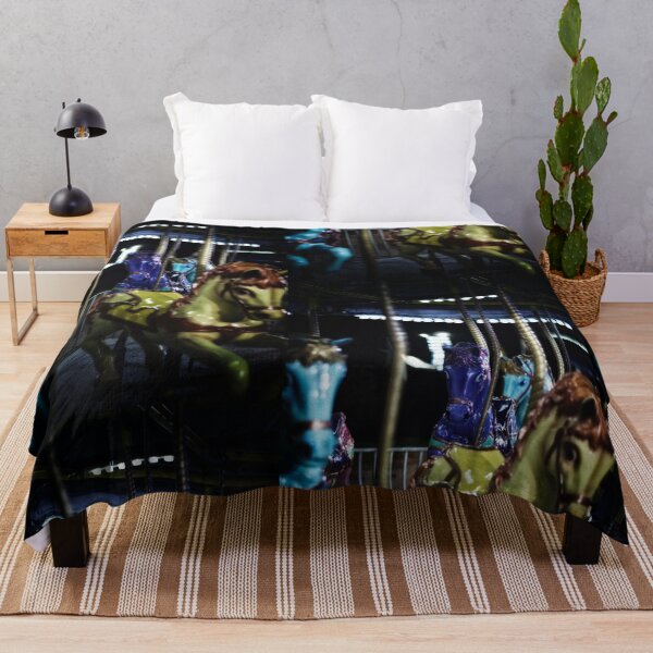 Item preview, Horses on Carousel Merry Go Round at Carnival in Nighttime designed and sold by Stephen Orsillo.