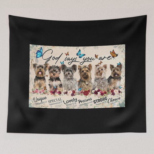 Item preview, God Says You Are - Jesus Love Yorkshire Terriers Dog - Jesus Yorkshire Terriers designed and sold by MagicatcoArt.