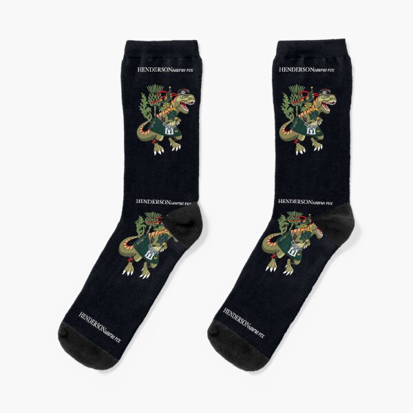 Clanosaurus Rex: HENDERSONsaurus rex Henderson Family Tartan Socks