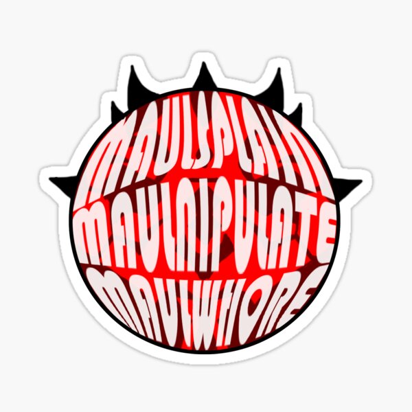 Vista previa del artículo con la obra «maulsplain maulnipulate maulwhore», diseñado y vendido por Nalte.