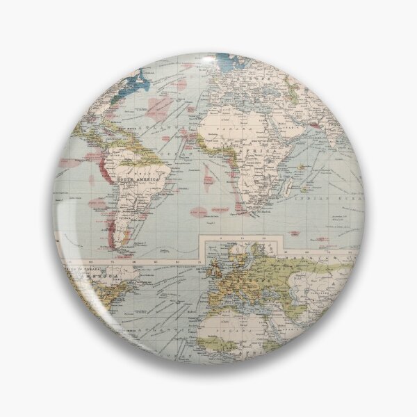 Item preview, Old World Whaling Map (1907) Vintage Global Fish Oil Industry Atlas designed and sold by BravuraMedia.