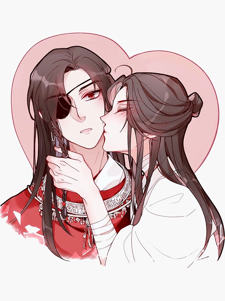 xie-lian-kiss-hua-cheng-moment-sticker-by-williamfraser-redbubble