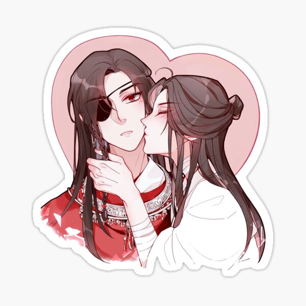 xie-lian-kiss-hua-cheng-moment-sticker-by-williamfraser-redbubble