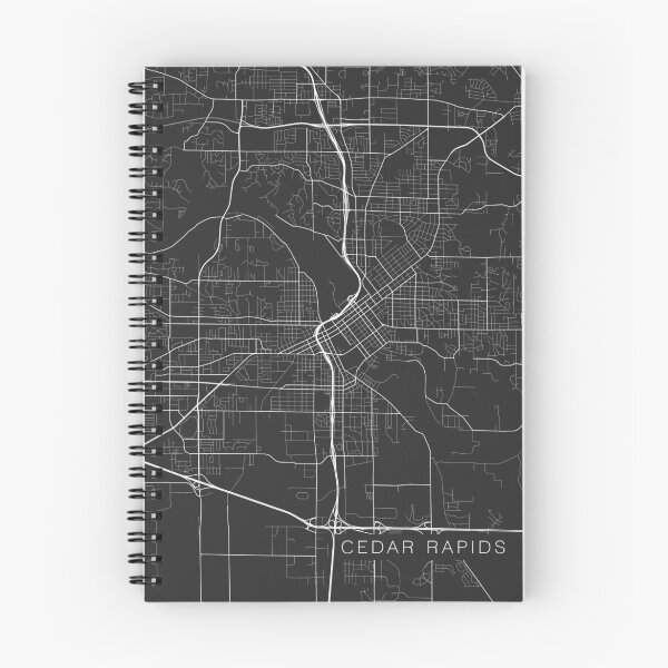 Item preview, Cedar Rapids Map, USA - Gray designed and sold by MainStreetMaps.
